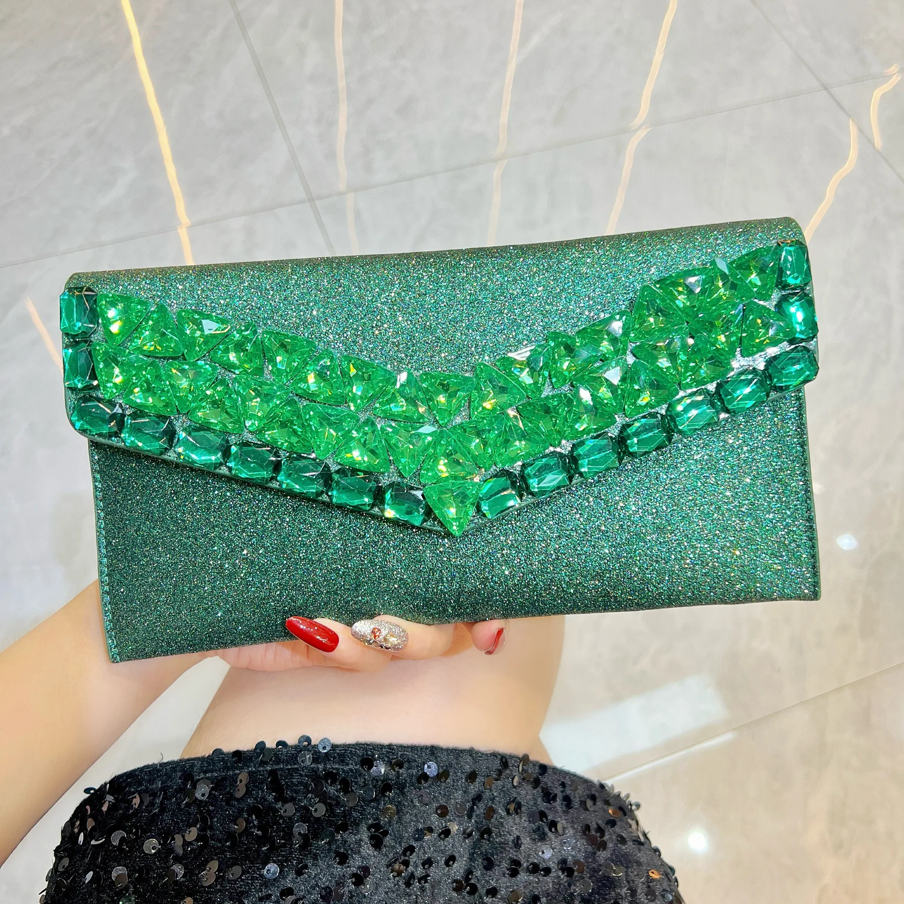 

Shiny Clutch Fashion Envelope Banquet Premium Women's Party Wallet Shoulder Dinner Bag