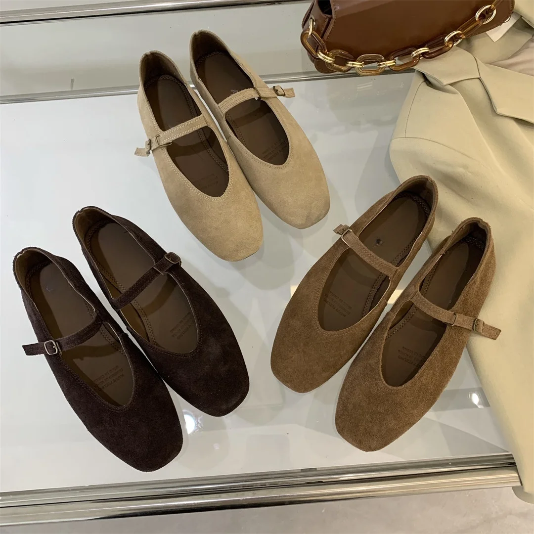 

Bailamos Fashion Round Toe Ballet Flats Woman Soft Loafers Ladies Brand Design Mary Jane Shoes Mujer Size35-40ujer