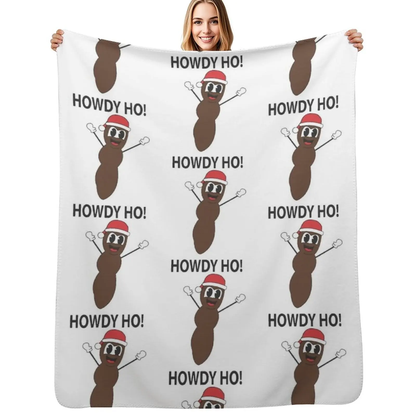 Manta Mr Hankey The Christmas Poo, manta decorativa de marca de lujo, mantas de manga de lujo