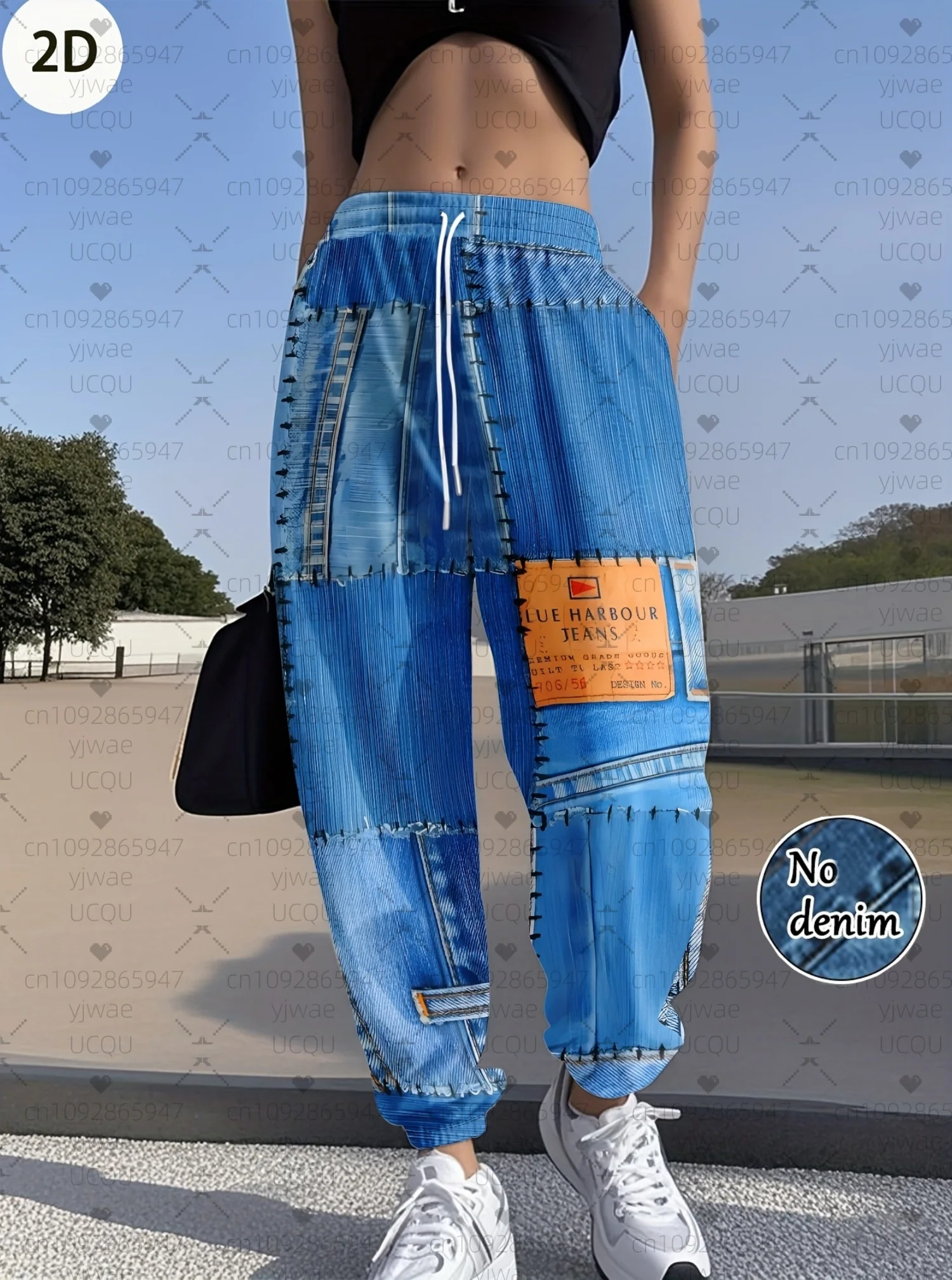 

2025 повседневные зимние женские брюки-джоггеры, не джинсовые ковбойские брюки с нашивкой в стиле ретро, уличные женские и мужские длинные брюки, брюки