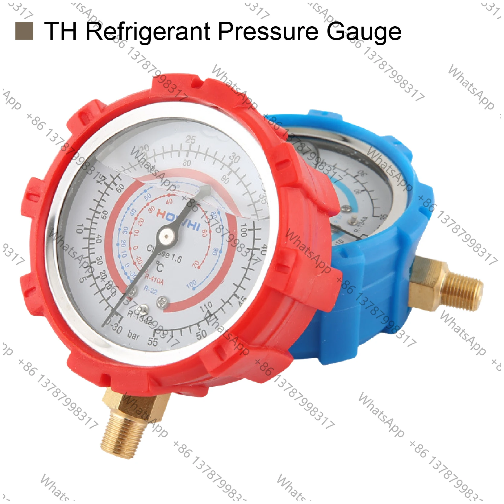 Refrigerant Gauge 0.1–55Kg R22 R134A R410 NPT1/8 HVAC Pressure Tool for Air Conditioner Charging and Servicing