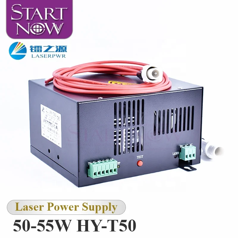 HY-T50 CO2 Laser Power Supply 50W Co2 Generator 110V 220V Laser Source For Co2 Laser Engraving Cutting Machine