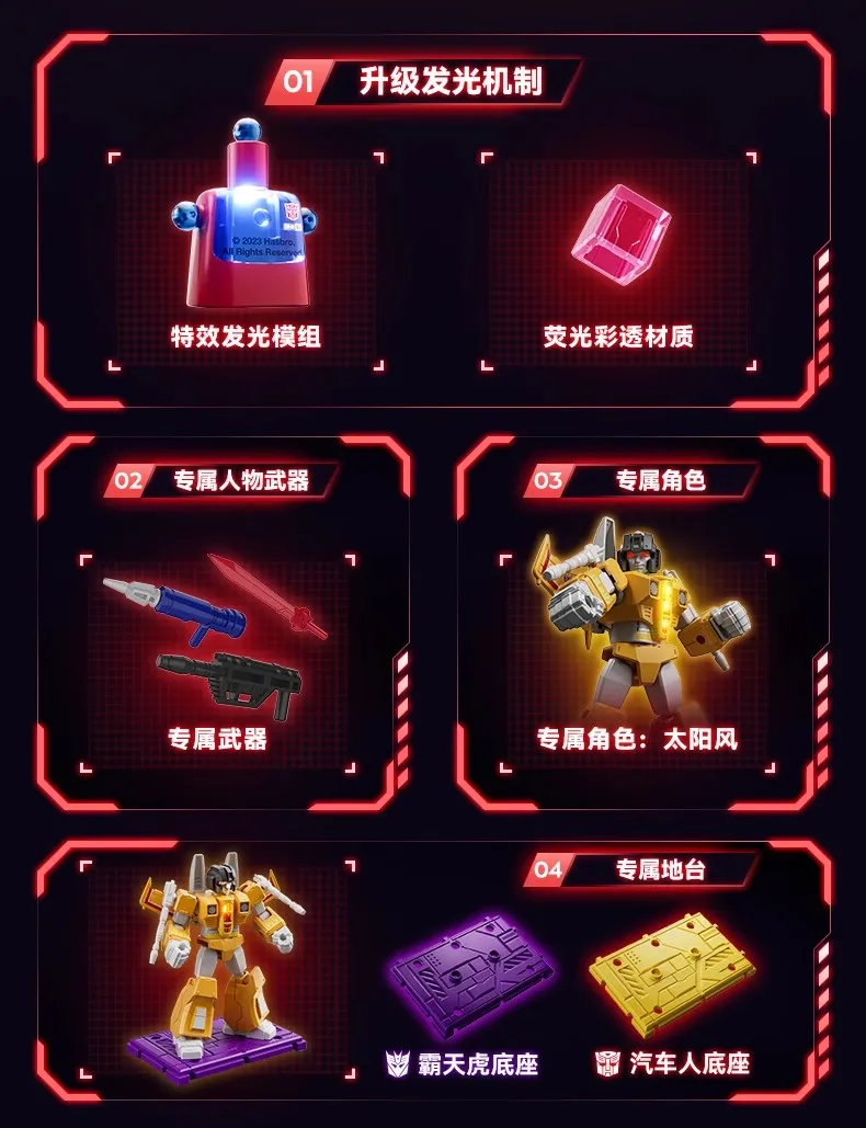 Original Transformation Building Blocks Optimus Prime Sunstorm Grimlock Sideswipe SHINING รุ่นหุ่นยนต์ Action Figure ของเล่นของขวัญ