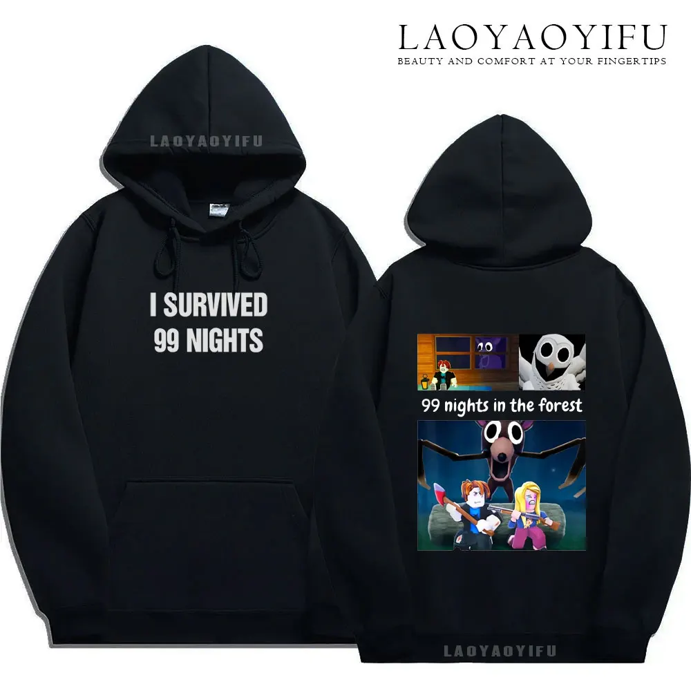 2025 99 Nights in The Forest Fan Merch Trending Viral Hoodie Streetwear Harajuku Pullover Spring and Autumn Unisex Long Sleeve