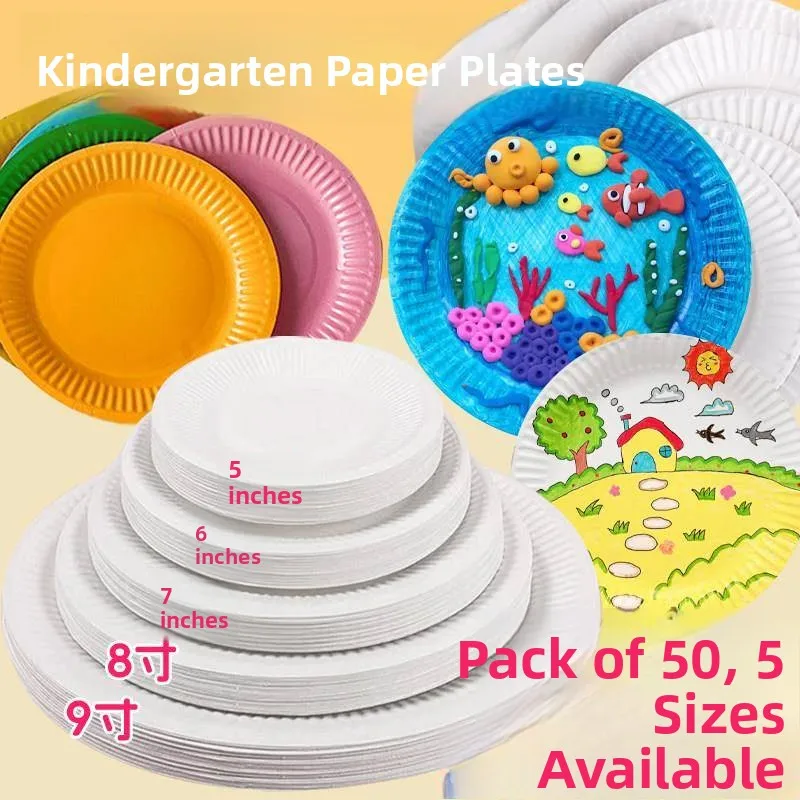 assiettes-en-papier-rondes-jetables-blanches-pour-gateaux-dessins-artistiques-couverts-pour-la-maternelle-bricolage-faits-a-la-main-biodegradables-ecologiques
