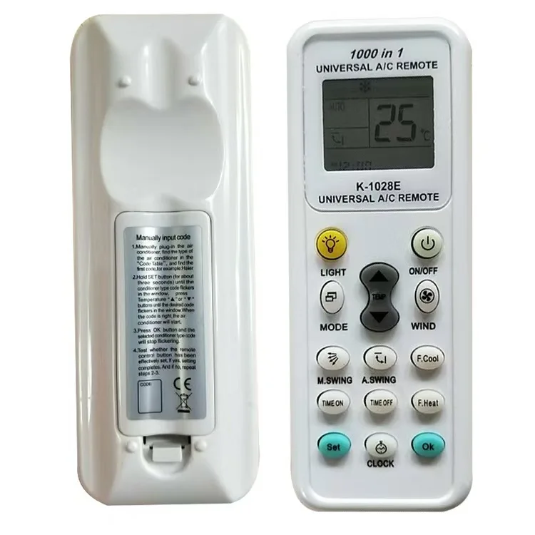 1000 in 1 Universal A/C Remote Controller K-1028E Replacement Air Conditioner Remote with LCD Backlight