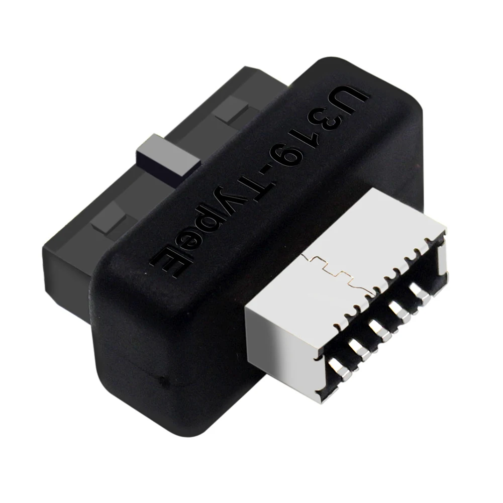 Computer Motherboard Header Motherboard USB Header Adapter 19Pin / 20Pin To Type-E Internal Header To Type E Adapter Connector
