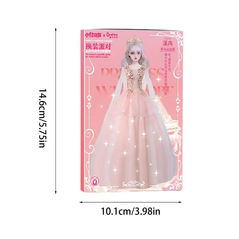 Magnetic Dress Up Dolls Princess Paper Dolls For Girls Magnetic Dress-Up Dolls Pretend Play Set Preschool learning toy gift