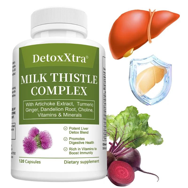 

Milk Thistle Complex Capsules - Dandelion, Turmeric, Support Liver Wellness, Digestive Balance and Cardiovascular Condition