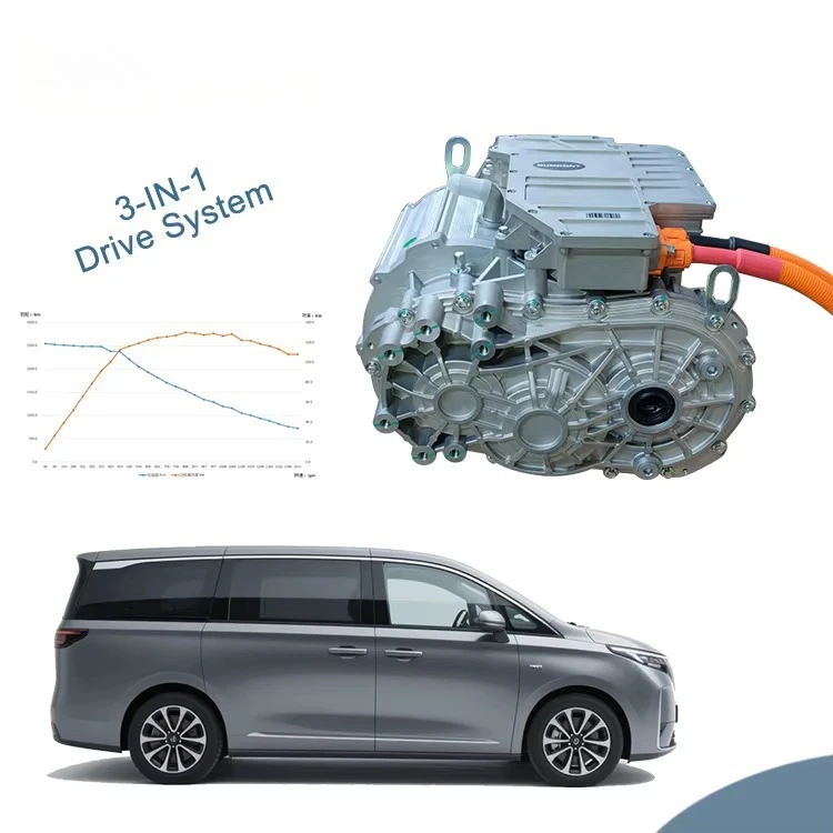 SUMCONT الأكثر مبيعًا الذروة 60kw 120kw 3 في 1 محرك / تصنيف 60kw PMSM مجموعات تحويل محرك السيارة الكهربائية