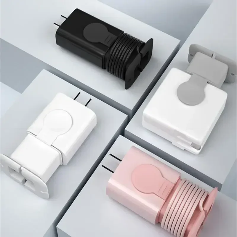 2023 New Charger Protective Case Portable Travel Cable Winder Travel Storage Bracket Suitable For Samsung Huawei Xiaomi