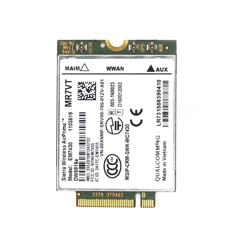 EM7430 DW5816e GOBI6000 4G LTE module DW5816 for Dell Latitude 7280 7285 7290 7389 7390 7480 7490 E7470 Cat6 DW5811e