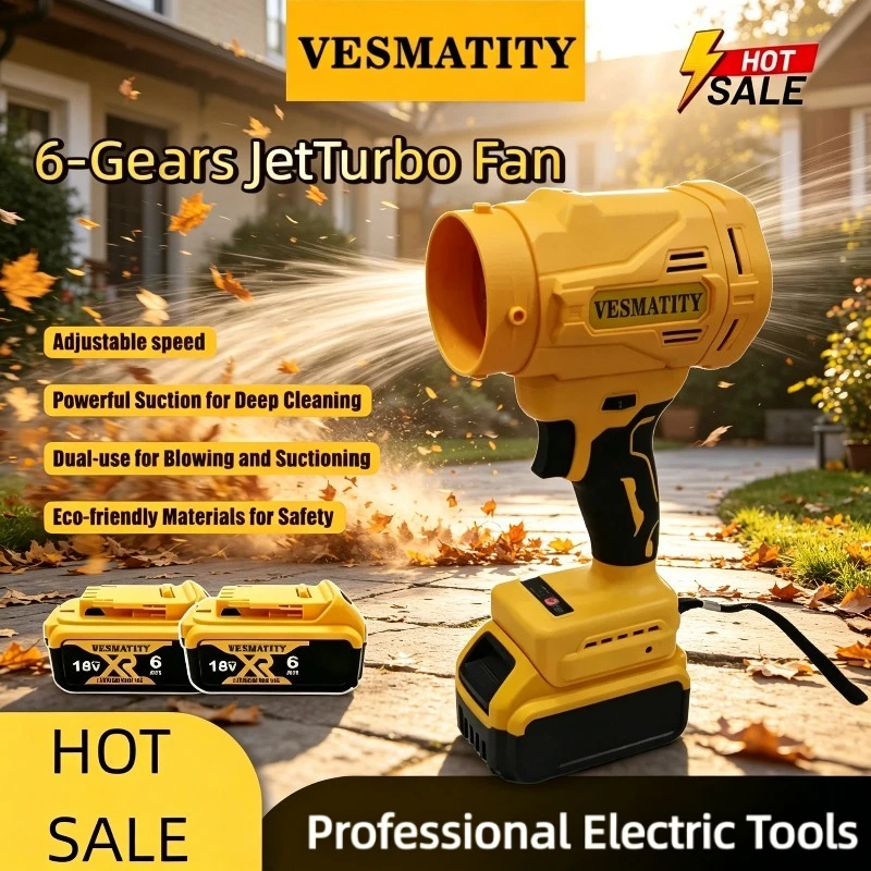Violent Fan 130000RPM Brushless Electric Air Blower Jet Turbo Cordless High Speed Air Duster Tool for DEWALT Battery