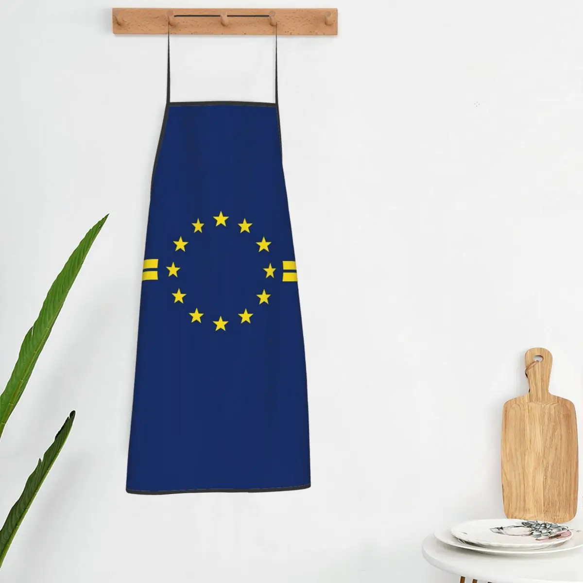 EU Europe European Union European Flag EU Stars Apron Chef Cooking Tablier Bib Kitchen Cleaning Pinafore for Women Men Painting