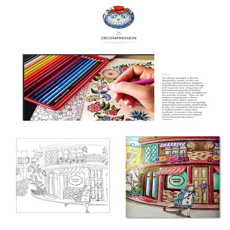 Interior de libro de colorear, desplegando una página con un patrón de mandala floral.