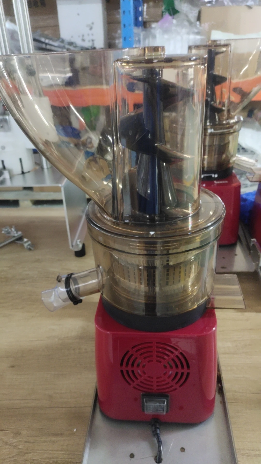 عصارة فواكه وخضروات من الفولاذ المقاوم للصدأ، عصارة باردة تجارية، عصارة بطيئة