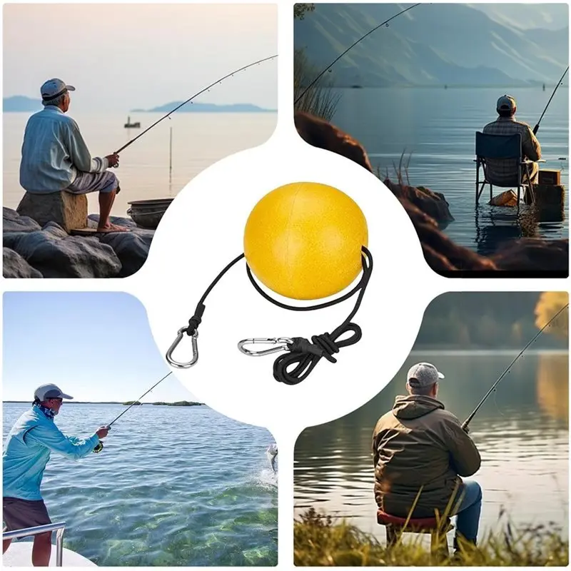 HOES-Marker Buoy With Cord And Clip, Deep Water Fishing Float For Marine Outdoor Activities Including Swimming And Crabbing - view 4