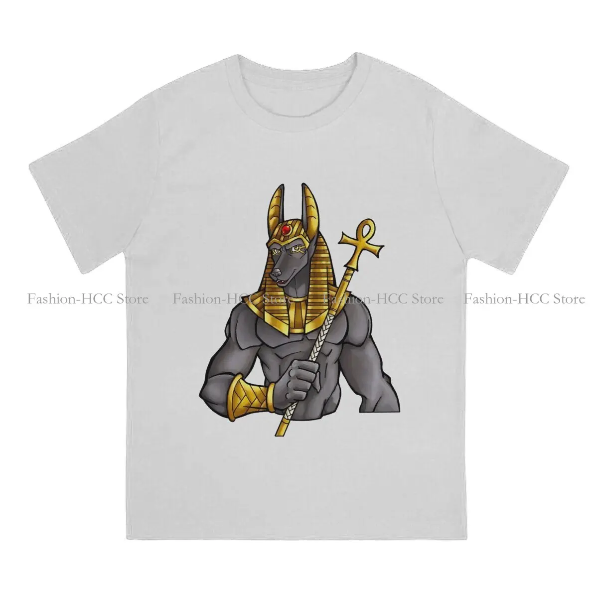 Anubis Egyptian God Graphic Polyester TShirt Yu-Gi-Oh! Cartoon Anime Style Tops Comfortable T Shirt Male Tee