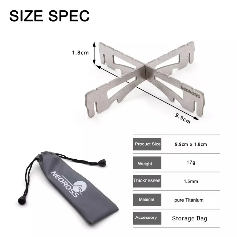 Ultra-light Pure Titanium Burner Windshield Windbreak Outdoor Cooking Wind Screen Stove Stand Heater Shield for Snow Peak GS600
