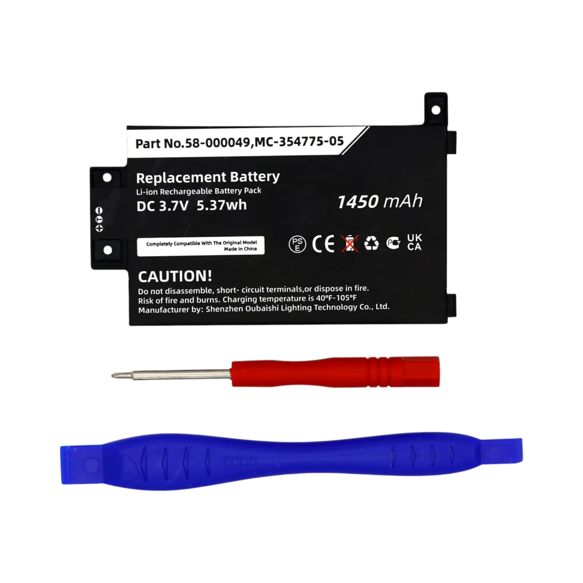 

Replacement Battery 1450mAh for Amazon Kindle Paperwhite 2013, DP75SDI MC-354775-05, S13-R1-D, S13-R1-S, 58-000049