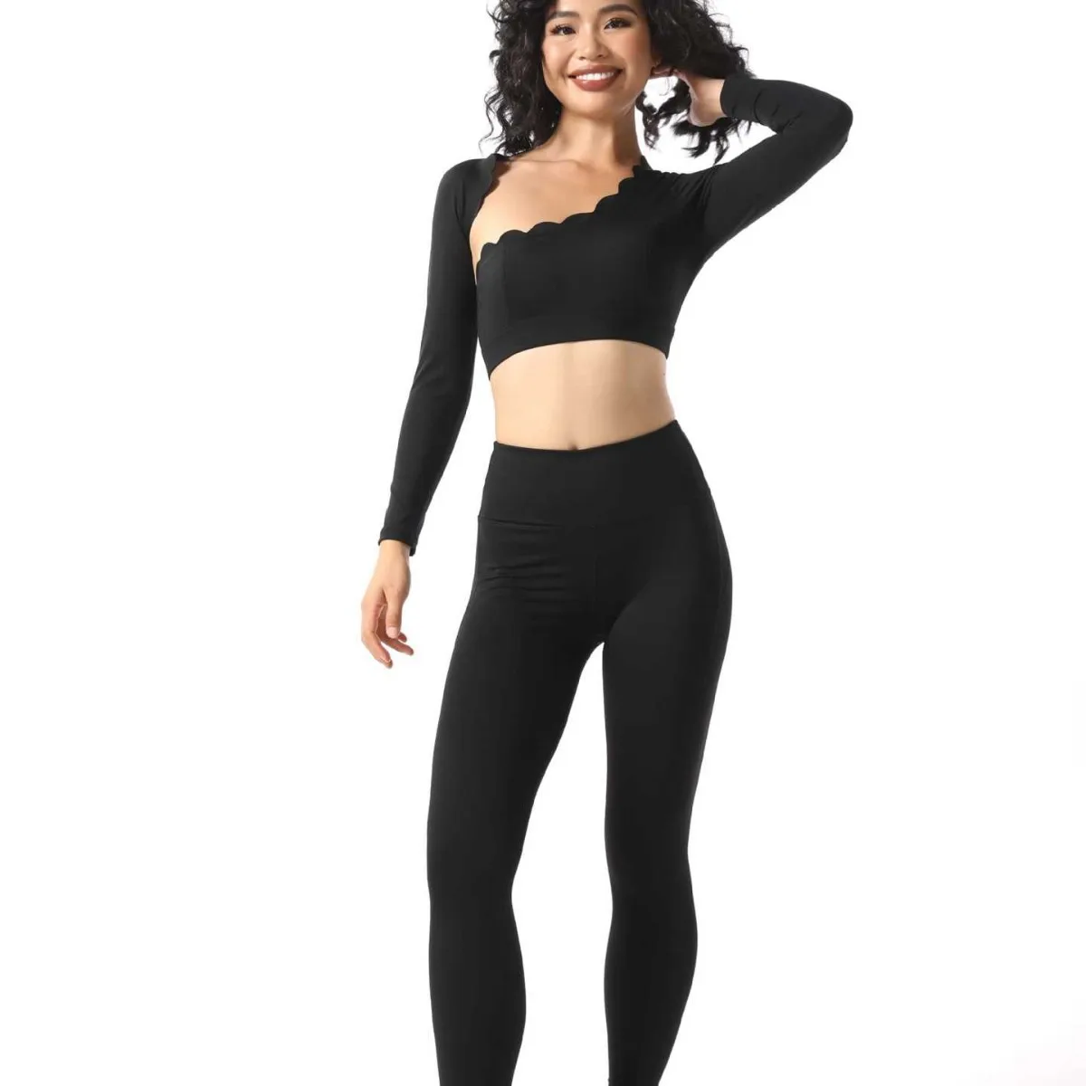 Autumn Long-Sleeved Women's Yoga Set Tight Slimming Fit High Elastic Sports Fitness Suit Breathable Anti-Sweat Running Clothes