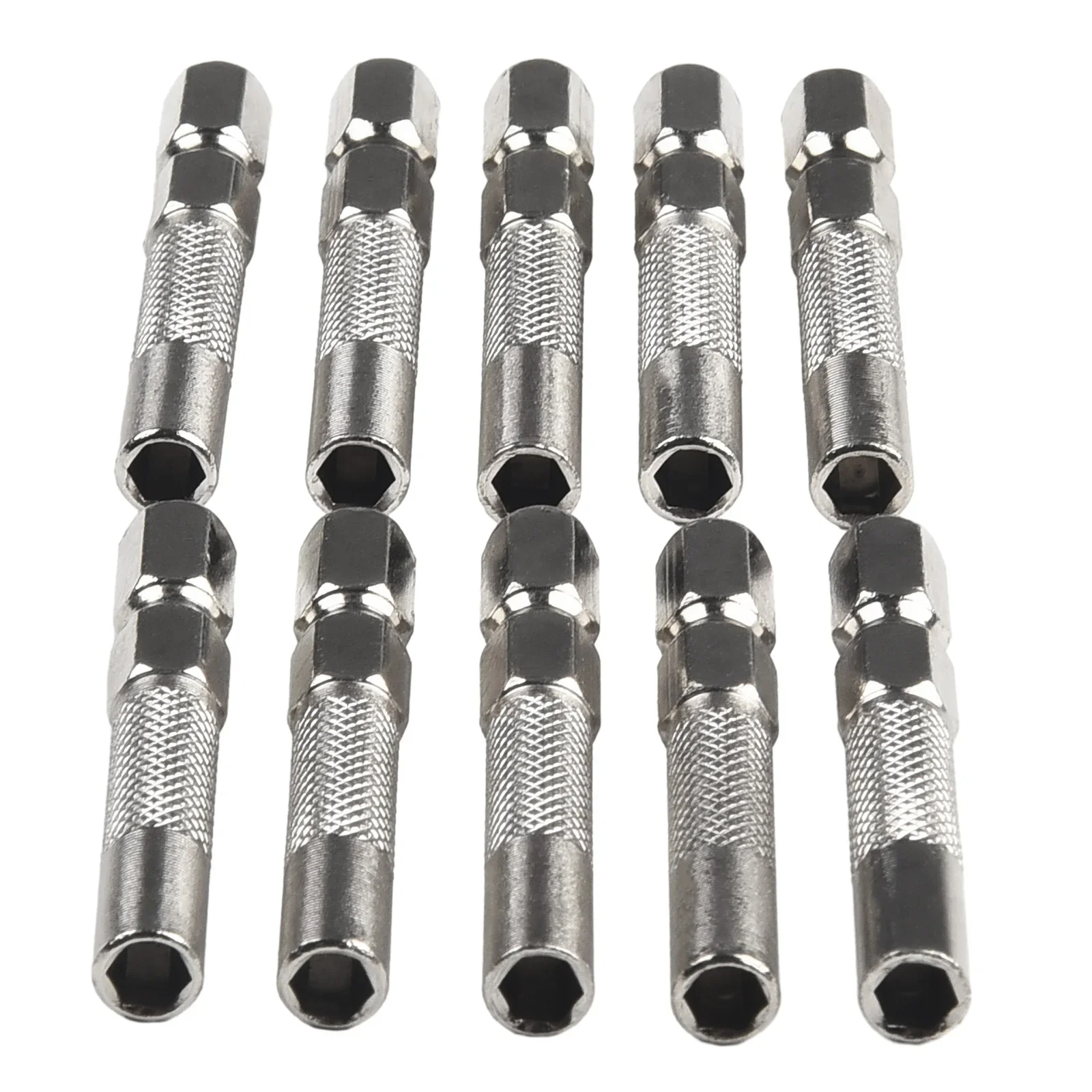 10pcs Hex Shank 6.35mm Insert Bit Adapter To 4mm Electric Screwdriver Socket Holder Micro Bit Adapter 1/4\