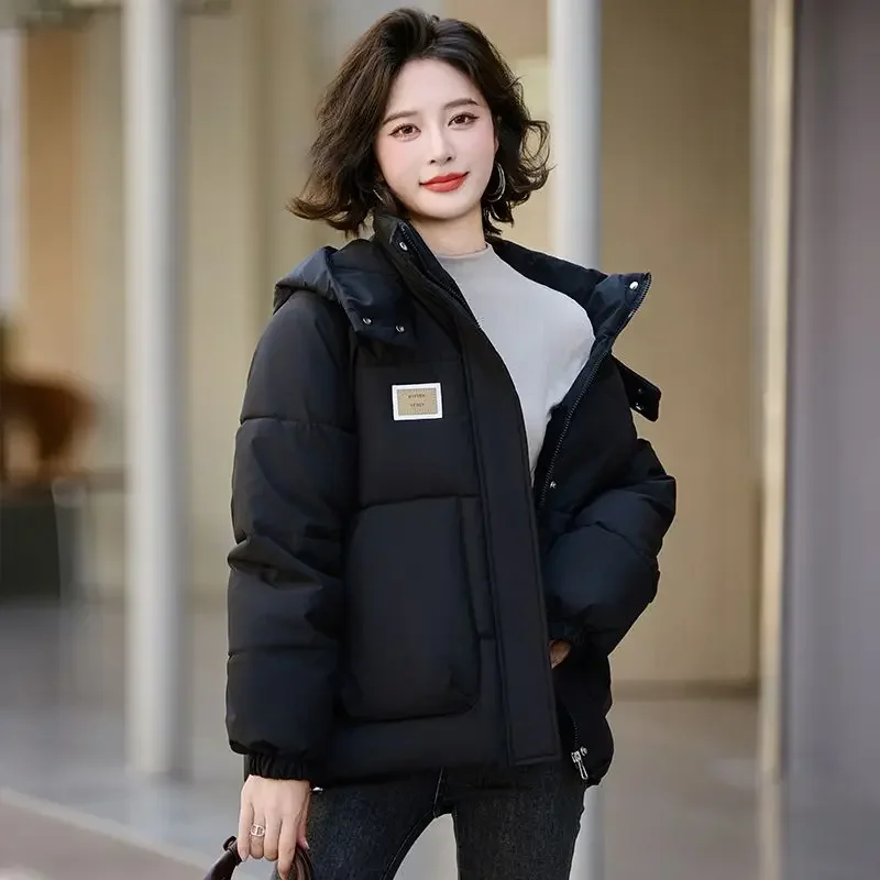 Luxury Jackets Winter Women\'s Clothing Trends Hooded Cotton-padded Coats Warm Thick Puffer Jacket Parkas Windproof Outerwear New