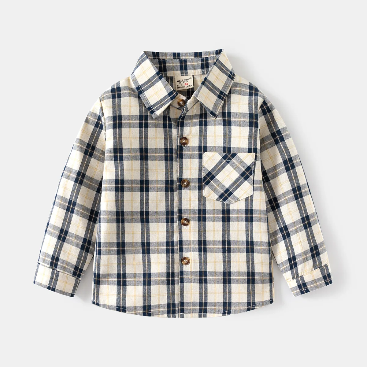 Quality Plaid Shirts for Boys Cotton Toddler Kids Tops Long Sleeve Spring Autumn Children\'s Clothes