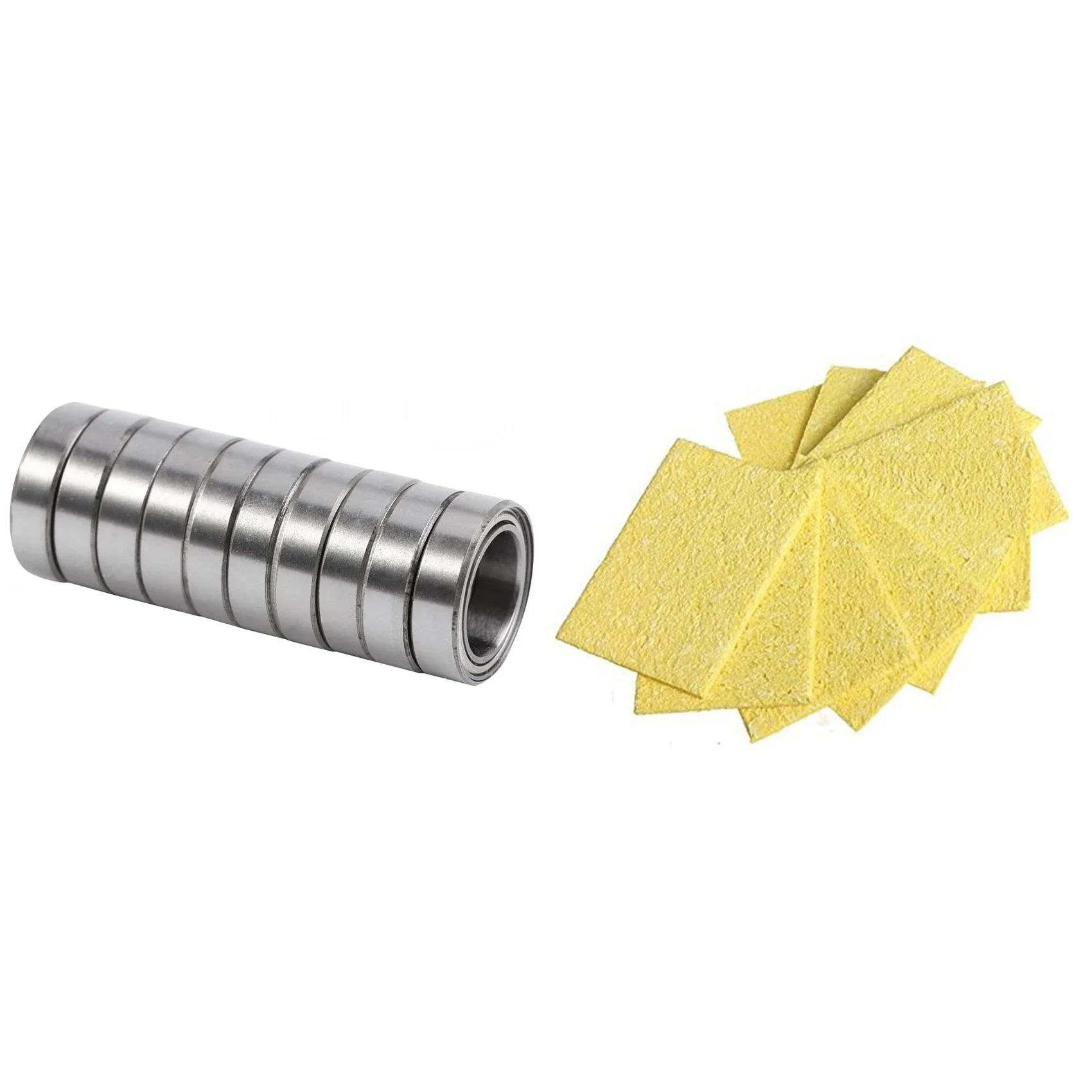 ABBN-100Pcs soldador punta de soldadura almohadilla de esponja de soldador y 10X 6700ZZ rodamientos de pared delgada en miniatura de bola profunda
