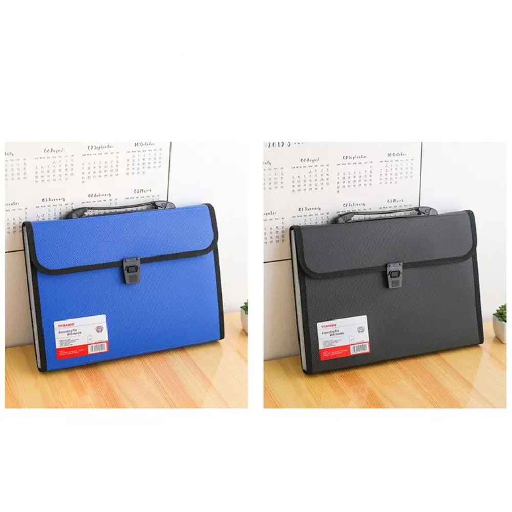 Simple 13 Pocket Hand Held Briefcases Expanding File Document Organiser Document Bag Storage Wallet Paper Folder