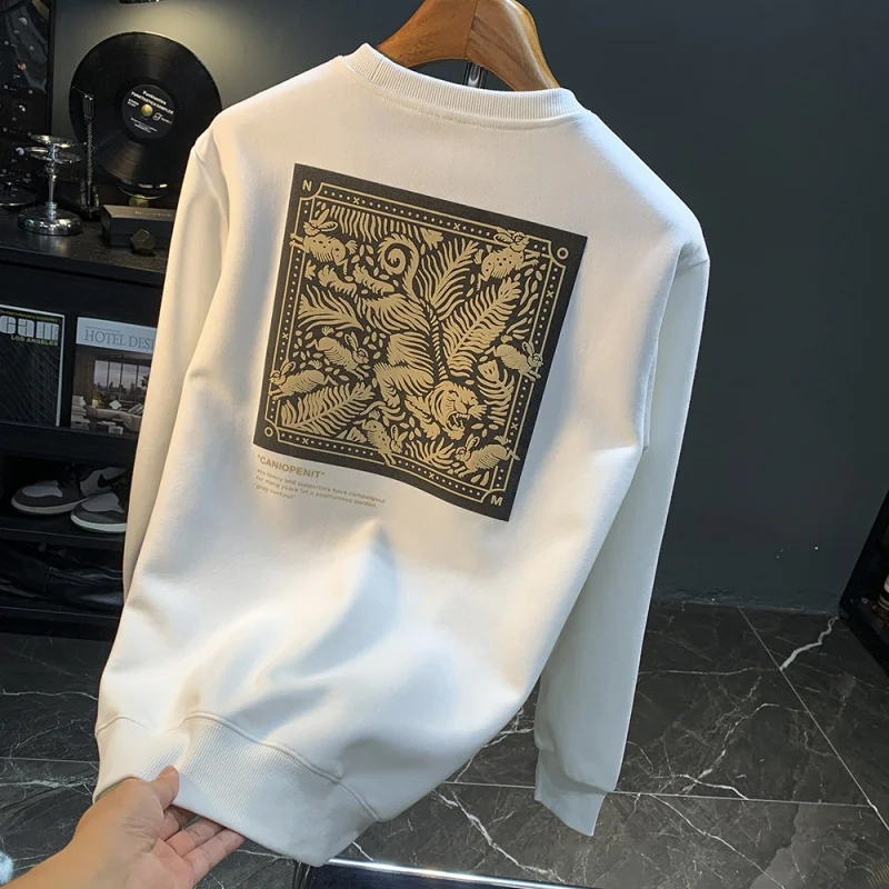 Autumn Sweater boys 2024 new fashion brand design printed coatins casual round neck simple pullover top