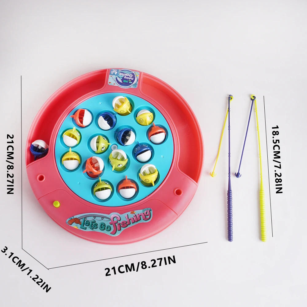 Giocattoli da pesca per bambini Gancio rotante elettrico con musica Puzzle magnetico Intelligenza Ragazzo Ragazza Regalo di compleanno Regalo di Pasqua di Natale