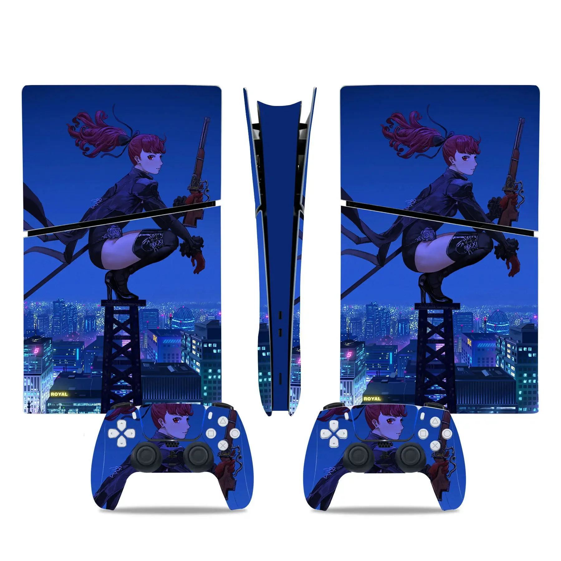 Personal P5 for PS5 Slim Digital Edition Skin Decal Cover for PS5 Slim Console and 2 Controllers PS5 slim Skin Sticker Vinyl