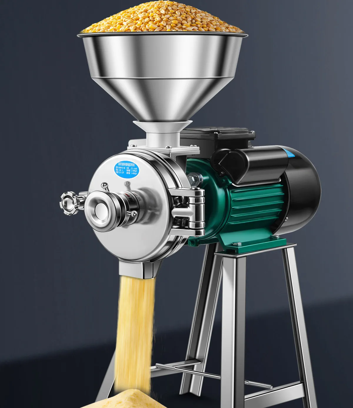 Commercial Grain Grinder, Corn & Feed Crusher, Multifunctional Powder & Pulp Making Machine for Home Farm