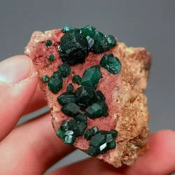 C5-1B 100% Natural Congo Dioptase Raw Stone Mineral Specimen Healing Crystal Gem Collection