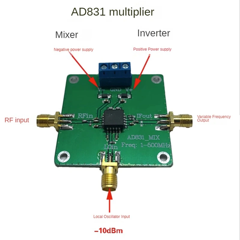 1 Stück Hochfrequenz multi plikator ad831 500m Bandbreite Auf-/Abwärts mischer Frequenz-Co-Frequenz-HF-Mischer