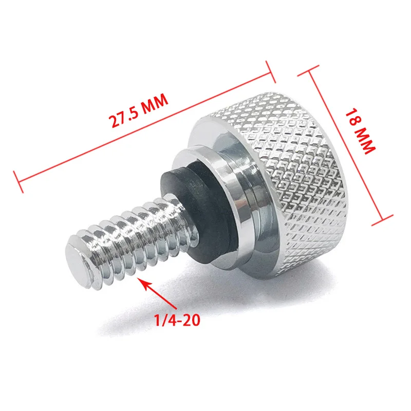 Chrome Seat Screw Quick Mount Compatible for Harley Davidson Touring Softail Stainless Steel Bolt