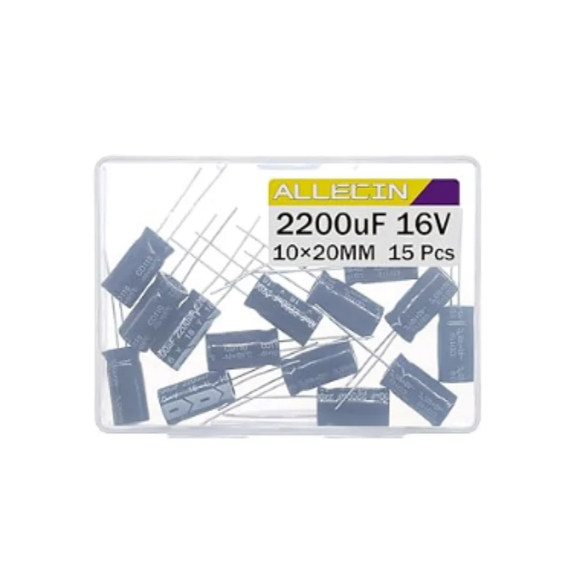 

2200uF 16V 10x20mm Electrolytic Capacitor 2200UF MFD 25 Volt 0.39x0.79in Aluminum Capacitors (Pack of 15)