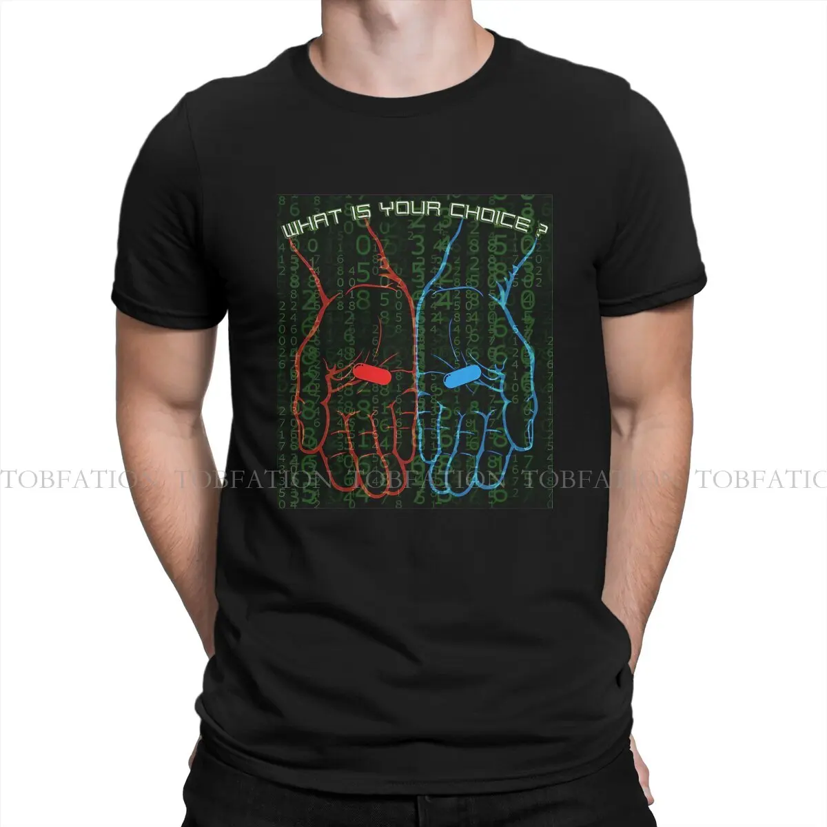 The Matrix Movie TShirt for Men What Is Your Choise Basic Casual Tee T Shirt 100% Cotton Trendy Loose