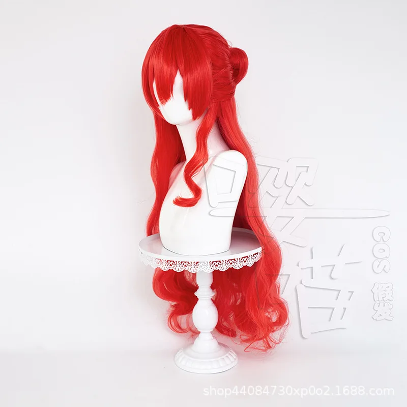 Game Honkai: Star Rail Himeko Cosplay Wig 85CM Red Heat Resistant Synthetic Hair Anime Himeko Cosplay Wigs Halloween Men Women