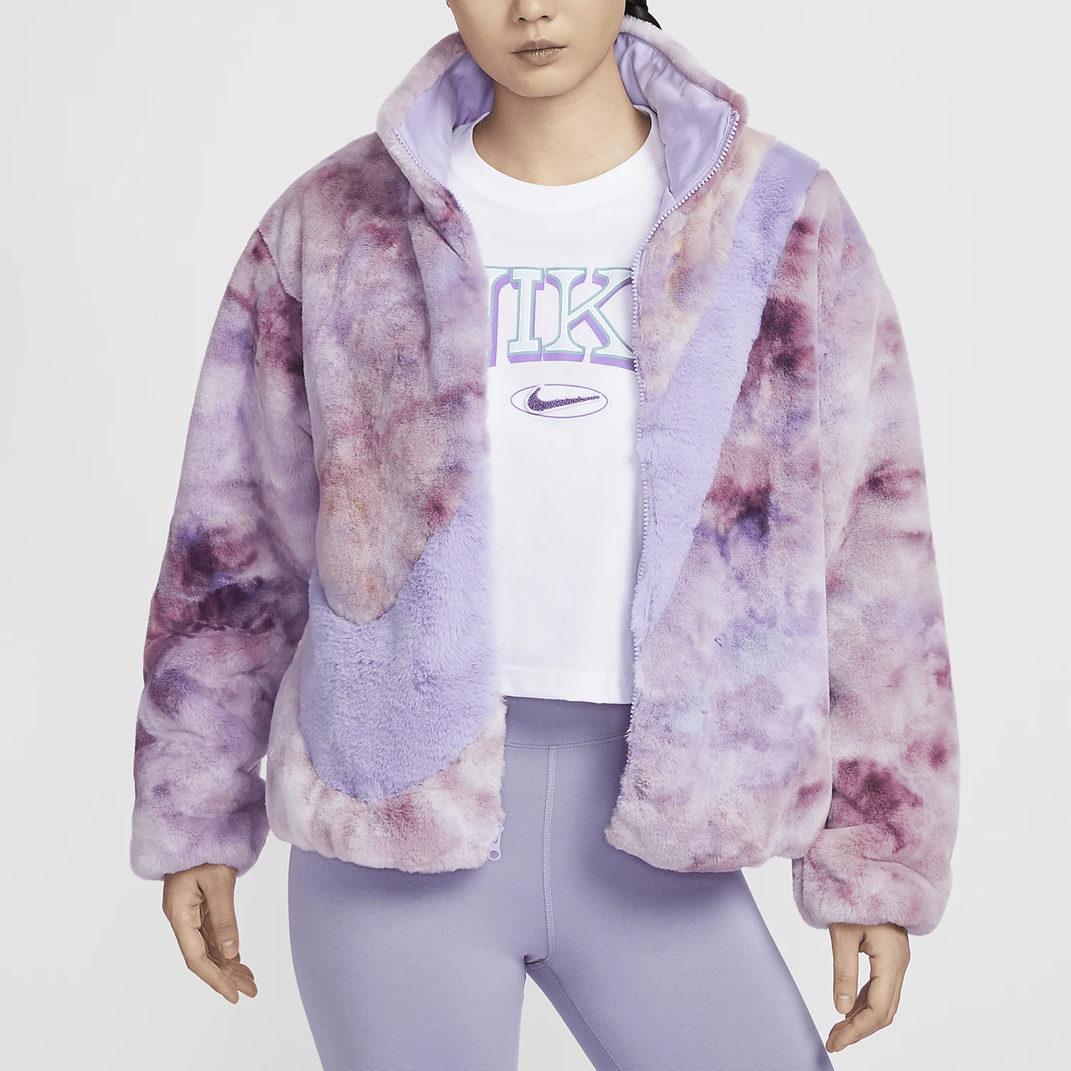 

Nike genuine genuine Sportswear Women's Faux Fur Warm Jacket HQ4871-515