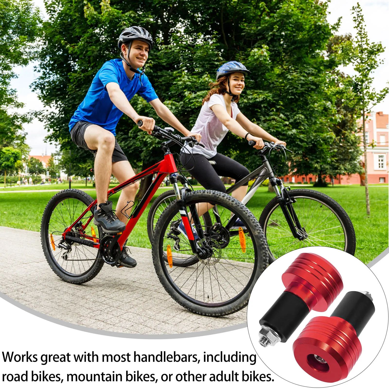 

1 Pair Motorcycle Handlebar Plugs Replacement Bar Ends Durable Sturdy Threaded Design For Motorcycles Cycling Handlebar