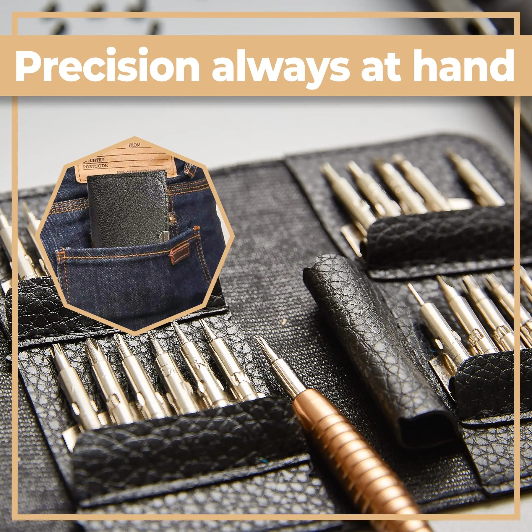 Set obeng presisi 25 dalam 1, peralatan reparasi profesional, mata obeng Phillips Torx Hex, Kit rumah untuk Laptop iPhone PC kacamata