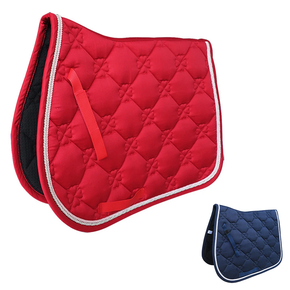 Horse Riding Saddle Pad Dressage Supportive Mat 300G T/C Cotton Shock Absorbing Mat For All Purpose