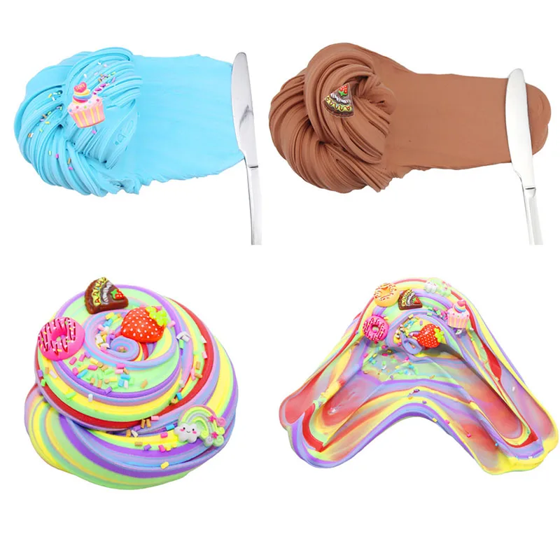 ใหม่ Butter Slime Kit Fluffy Slimes ทําชุดเด็กชุดของเล่น Putty Snail ของเล่นเด็ก Slime ครีม Cloud Plasticine ของเล่นเด็ก