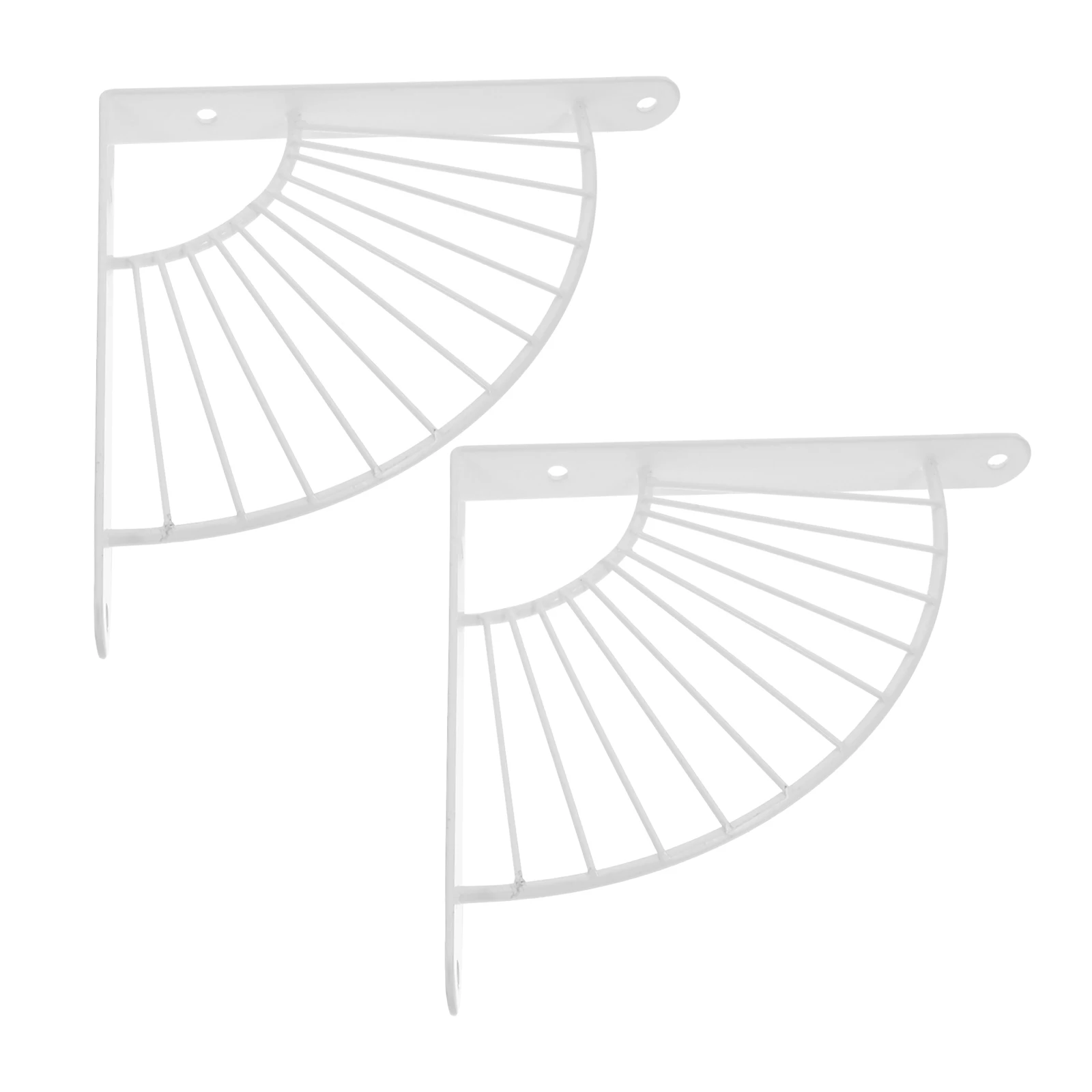 

2Pcs Wall Mounted Shelf Brackets Heavy Duty Metal Floating Shelf Supports for Triangle Stabilization in Bathroom Kitchen Office