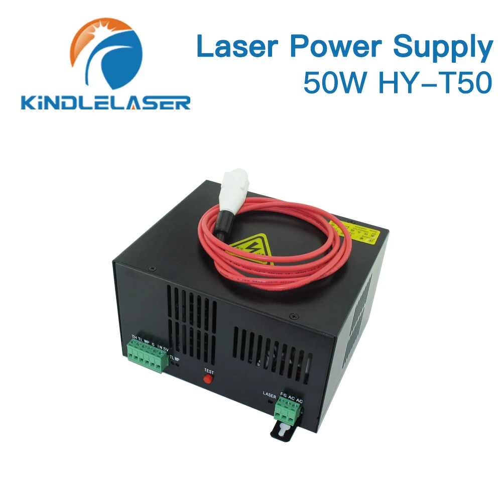 Alimentazione elettrica del Laser di CO2 di KINDLELASER 50W HY-T50 per la tagliatrice dell'incisione Laser di CO2 HY-T50 serie T / W
