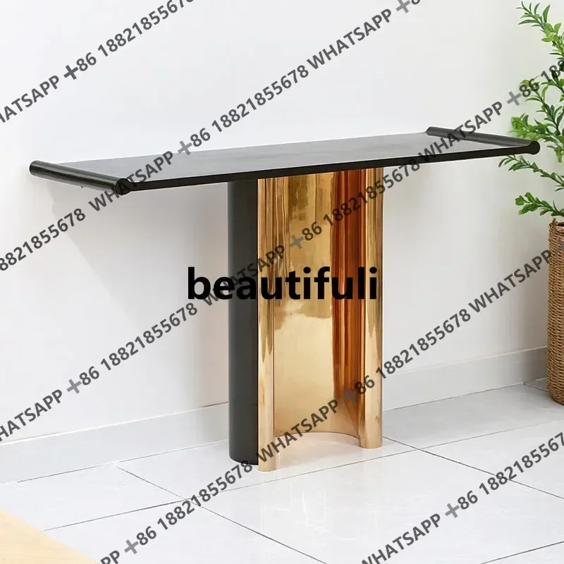 

Z136Italian Simple Rectangle Entry Creative Entrance Table Living Room Decoration Table Wall Long Narrow Table