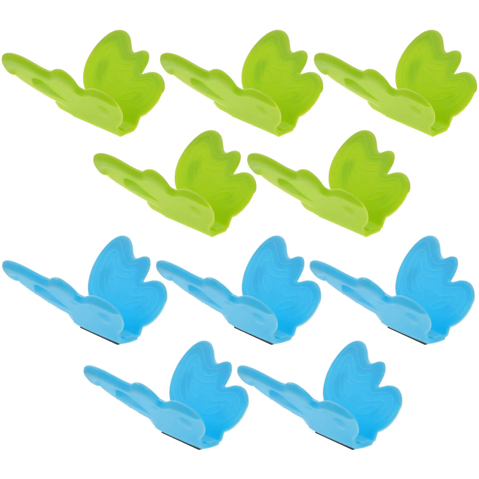 

10pcs Silicone Oven Mitts Heat Resistant Kitchen Gloves Baking Mitten For Microwave Pot Holder Waterproof Non-Slip
