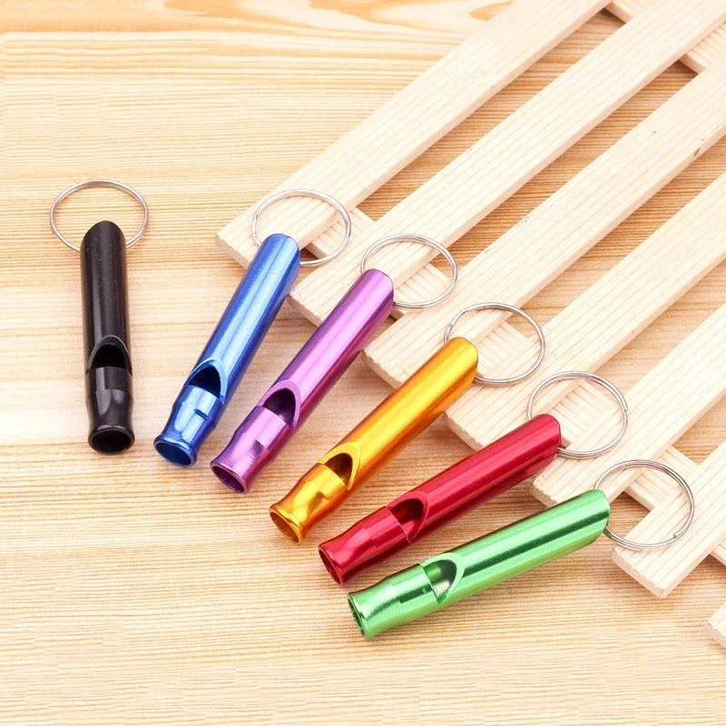 

1PC Multicolour Multifunctional Aluminum Emergency Survival Whistle Keychain For Camping Hiking Outdoor Tools Training Whistle